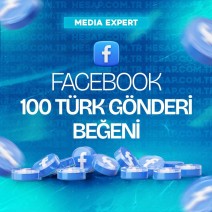 Facebook 100 Türk Gönderi Beğeni - Yüksek Kaliteli