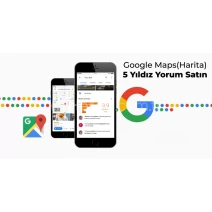Google Haritalar Türk Yorum + 5 Yıldız Hizmeti 1 Adet