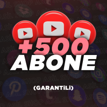 Youtube 500 Abone - Otomatik - Garantili