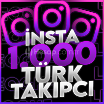 Anlık - 1000 Türk Takipçi - Garanti +  7/24 Destek
