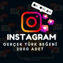 Instagram 2.000 Gerçek Türk Beğeni