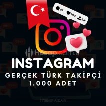 Instagram 1.000 Gerçek Türk Takipçi