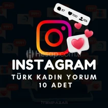 Instagram 10 Adet Kadın Beğen + Kaydet + Yorum Yap