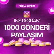 Instagram 1.000 Gönderi Paylaşım - Yüksek Kalite