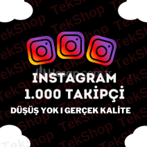 Instagram 1.000  Takipçi 365 GÜN - Hızlı Teslim