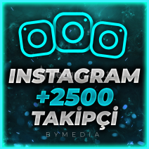 Instagram 2500 Takipçi  -  Hızlı Gönderim  -  ByMedia
