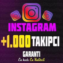 Instagram 1.000 Takipçi - Yüksek Kaliteli