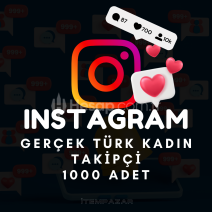 Instagram 1.000 Türk Kadın Takipçi