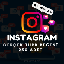 Instagram 250 Gerçek Türk Beğeni