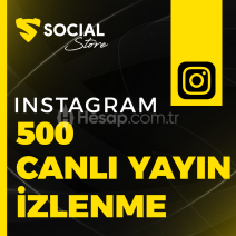 Instagram 500 Canlı Yayın İzlenme