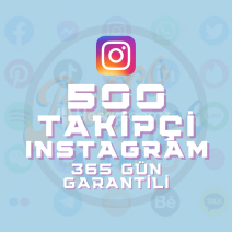 Instagram 500 Takipçi 365 Gün Garantili