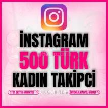 ⭐İNSTAGRAM 500 TÜRK KADIN TAKİPÇİ | KALİTELİ⭐