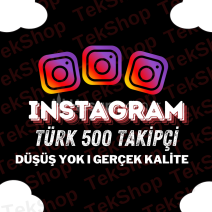 Instagram 500 Türk Takipçi 365 GÜN - Hızlı Teslim