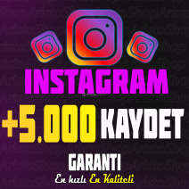 Instagram 5.000 Kaydet - Yüksek Kaliteli