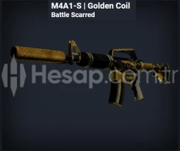 M4A1-S  Golden Coil Battle Scarred