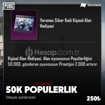 PUBG MOBİLE 50K POPÜLERLİK (1K HEDİYE!)