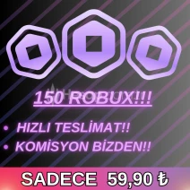 ROBLOX 150 ROBUX!!! (KOMİSYON BİZDEN!!!)