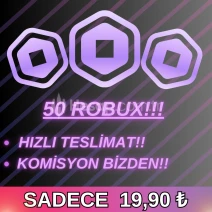 ROBLOX 50 ROBUX!!! (HIZLI TESLİMAT!!!!)