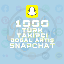 SnapChat 1000 Türk Takipçi - Doğal Artış