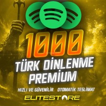 Spotify 1000 Türk Premium Dinlenme