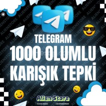 Telegram 1000 Olumlu Karışık Post Tepkisi 😎