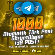 Telegram 1.000 Otomatik Türk Post Görüntülenme - 30 Post