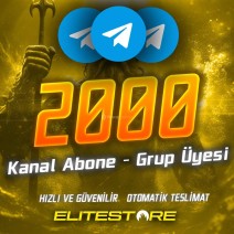 Telegram 2000 Kanal Abone-Grup Üye