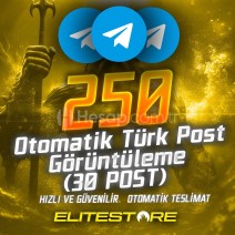 Telegram 250 Otomatik Türk Post Görüntülenme - 30 Post