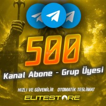 Telegram 500 Kanal Abone-Grup Üye