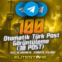 Telegram 100 Otomatik Türk Post Görüntülenme - 30 Post
