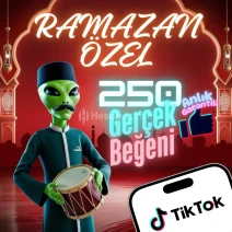 TikTok 250 Gerçek Beğeni Anlık ❤🔥 Ramazan Özel