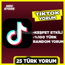 TikTok Türk Gerçek Hesaplardan 25 Yorum