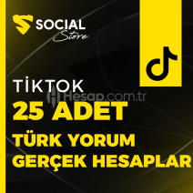 TikTok Türk Gerçek Hesaplardan 25 Yorum