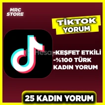 TikTok Türk KADIN Gerçek Hesaplardan 25 Yorum