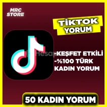 TikTok Türk KADIN Gerçek Hesaplardan 50 Yorum