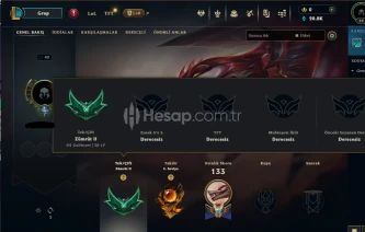 TR ZÜMRÜT 2 HESAP 70 WR DİA MASTER ELO DOLU HESAP