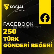 Facebook 250 Türk Gönderi Beğeni