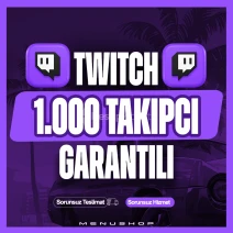⭐Twitch 1.000 Gerçek Takipçi - Düşüş Yok⭐