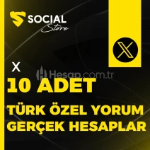 Twitter (X) 10 Adet Türk Gerçek Yorum