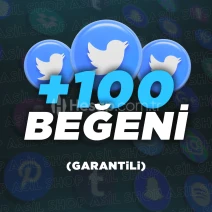 Twitter 100 Global Beğeni - Garanti + Otomatik
