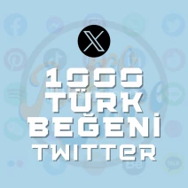 TWITTER 1000 Türk Beğeni- Anlık Teslimat