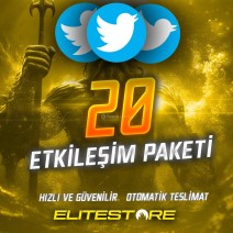 Twitter Etkileşim Paketi 20 Adet Retweet + Yorum + Beğeni
