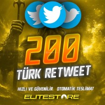 Anlık - Twitter 200 Türk Gerçek Retweet