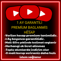 YouTube 1 Ay premium tanımlanmış hesap