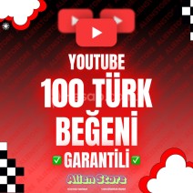 Youtube 100 Türk Beğeni 👍🏻 Garantili ♻️