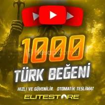 YouTube 1.000 Türk Beğeni - Garantili