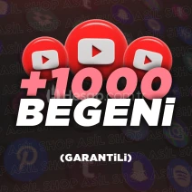 Youtube 1000 Türk Beğeni - Otomatik - Garantili