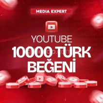 YouTube 10.000 Türk Beğeni - Yüksek Hız ve Kaliteli
