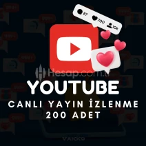YouTube 200 Canlı Yayın İzleyici