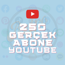 Youtube 250 Gerçek Abone - Hızlı Teslimat